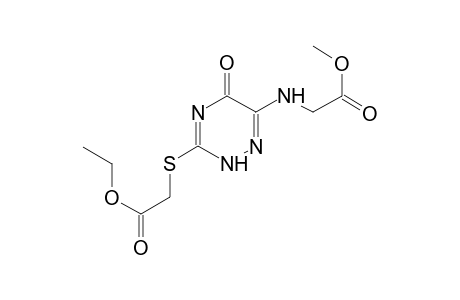 3-ethoxycarbonylmethylthio-6-methoxycarbonylmethylamino-2,5-dihydro-1,2,4-triazin-5-one