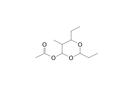 m-Dioxan-4-ol, 2,6-diethyl-5-methyl-, acetate