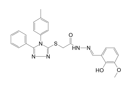 acetic acid, [[4-(4-methylphenyl)-5-phenyl-4H-1,2,4-triazol-3-yl]thio]-, 2-[(E)-(2-hydroxy-3-methoxyphenyl)methylidene]hydrazide