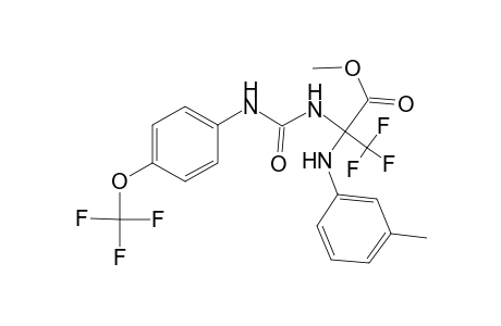 3,3,3-Trifluoro-2-m-tolylamino-2-[3-(4-trifluoromethoxy-phenyl)-ureido]-propionic acid methyl ester