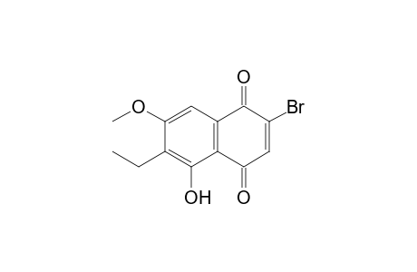 2-bromanyl-6-ethyl-7-methoxy-5-oxidanyl-naphthalene-1,4-dione