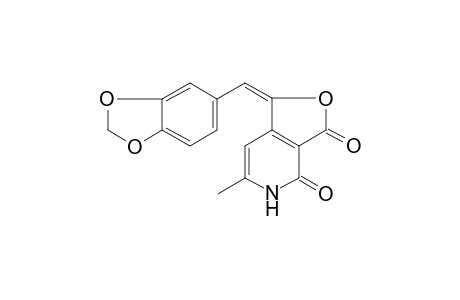 1-Benzo[1,3]dioxol-5-ylmethylene-6-methyl-1H,5H-furo[3,4-c]pyridine-3,4-dione