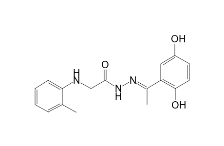 N'-[1-(2,5-dihydroxyphenyl)ethylidene]-2-(2-toluidino)acetohydrazide