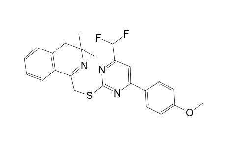 1-[[4-(difluoromethyl)-6-(4-methoxyphenyl)pyrimidin-2-yl]sulfanylmethyl]-3,3-dimethyl-4H-isoquinoline