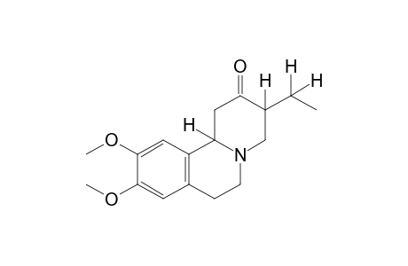 9,10-dimethoxy-3-ethyl-1,3,4,6,7,11b-hexahydro-2H-benzo[a]quinolizin-2-one