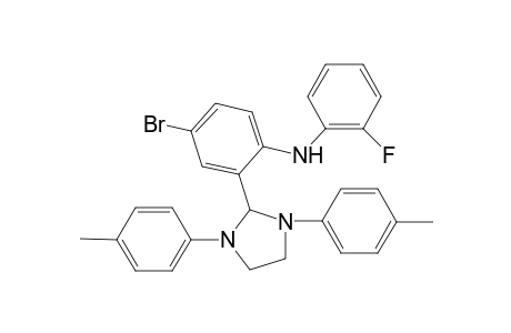 Benzenamine, 2-[1,3-bis(4-methylphenyl)-2-imidazolidinyl]-4-bromo-N-(2-fluorophenyl)-