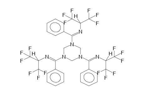 1,3,5-TRIS[4,4,4-TRIFLUORO-1-PHENYL-3-TRIFLUOROMETHYL(2-AZA-1-BUTENYL)]HEXAHYDRO-1,3,5-TRIAZINE