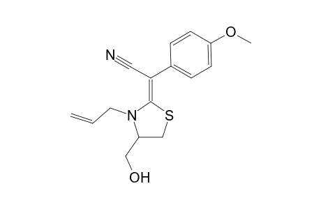 2-(1-Cyano-1-(4-methoxyphenyl))methylene-4-hydroxymethyl-3-allylthiazolidine