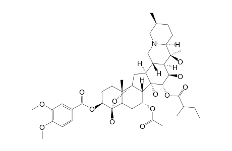 VERUSSIRINE;7-O-ACETYL-15-O-(2-METHYLBUTYROYL)-3-O-VERATROYLGERMINE