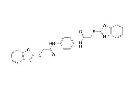 2-(1,3-benzoxazol-2-ylsulfanyl)-N-(4-{[(1,3-benzoxazol-2-ylsulfanyl)acetyl]amino}phenyl)acetamide