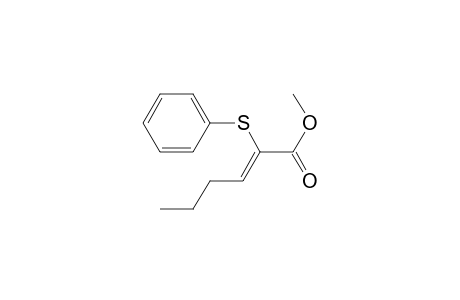 2-Hexenoic acid, 2-(phenylthio)-, methyl ester, (Z)-