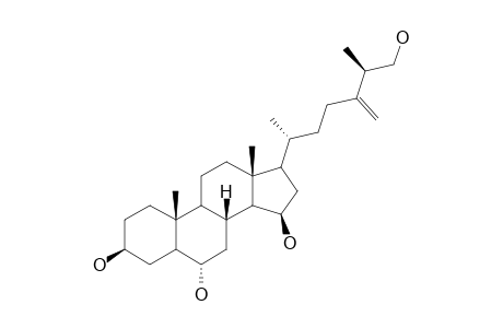 CERTONARDOSTEROL-D;(25S)-24-METHYL-5-ALPHA-CHOLEST-24(24(1))-ENE-3-BETA,6-ALPHA,15-BETA,26-TETROL