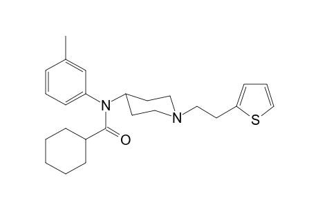 N-3-Methylphenyl-N-(1-[2-(thiophen-2-yl)ethyl]piperidin-4-yl)cyclohexanecarboxamide