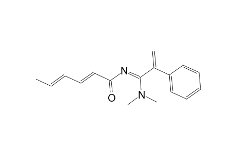 (2E,4E)-N-[(Z)-1-(Dimethylamino)-2-phenyl-2-propenylidene]-2,4-hexadienamide
