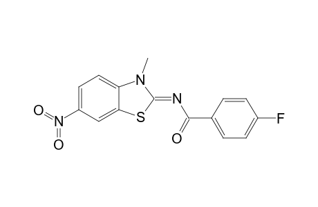 4-Fluoro-N-(3-methyl-6-nitrobenzothiazolin-2-ylidene)benzamide