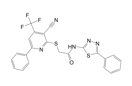 acetamide, 2-[[3-cyano-6-phenyl-4-(trifluoromethyl)-2-pyridinyl]thio]-N-(5-phenyl-1,3,4-thiadiazol-2-yl)-