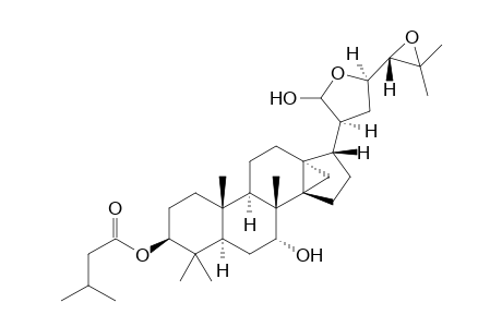 21,23:24,25-diepoxy-3-O-isovaleroyl-14,18-cycloapotirucalla-3.beta.,7.alpha.,21-triol