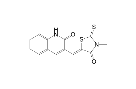 3-[(Z)-(3-methyl-4-oxo-2-thioxo-1,3-thiazolidin-5-ylidene)methyl]-2(1H)-quinolinone