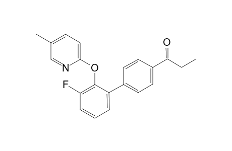 1-{3'-Fluoro-2'-[(5-methylpyridin-2-yl)oxy]-[1,1'-biphenyl]-4-yl}propan-1-one