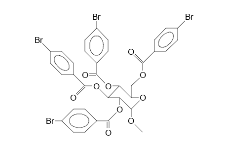 Methyl 2,3,4,6-tetrakis(O-[4-bromo-benzoyl]).alpha.-D-glucopyranoside