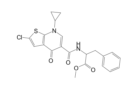 Methyl 2-{[(2-chloro-7-cyclopropyl-4-oxo-4,7-dihydrothieno[2,3-b]pyridin-5-yl)carbonyl]amino}-3-phenylpropanoate