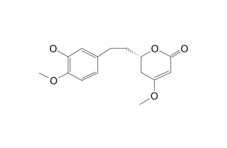 2H-Pyran-2-one, 5,6-dihydro-6-[2-(3-hydroxy-4-methoxyphenyl)ethyl]-4-methoxy-, (S)-