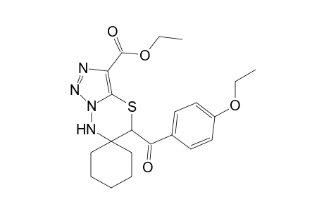 5-(4-Ethoxybenzoyl)-[5,7-dihydrospiro[[1,2,3]triazolo[5,1-b][1,3,4]thiadiazine-6,1'-cyclohexane-3-carboxylic acid ethyl ester