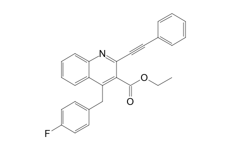 Ethyl 4-[(4'-fluorophenyl)methyl]-2-(2'-phenylethynyl)quinoline-3-carboxylate