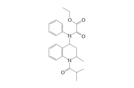 Acetic acid, 2-oxo-2-[phenyl[1,2,3,4-tetrahydro-2-methyl-1-(2-methyl-1-oxopropyl)-4-quinolinyl]amino]-, ethyl ester