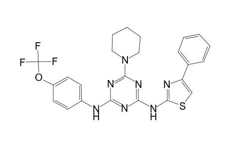 1,3,5-triazine-2,4-diamine, N~2~-(4-phenyl-2-thiazolyl)-6-(1-piperidinyl)-N~4~-[4-(trifluoromethoxy)phenyl]-