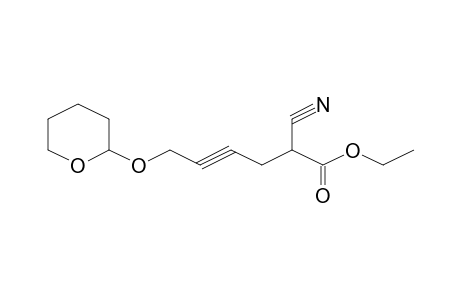 2-cyano-6-(2-oxanyloxy)-4-hexynoic acid ethyl ester