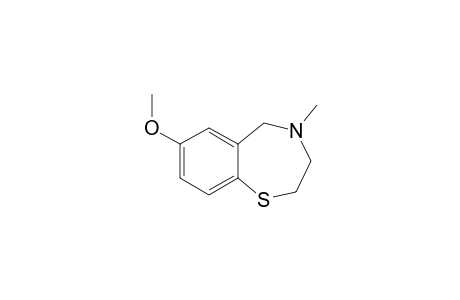 4-METHYL-7-METHOXY-2,3,4,5-TETRAHYDRO-1,4-BENZOTHIAZEPINE;S-107
