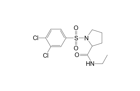 1-(3,4-dichlorophenyl)sulfonyl-N-ethyl-2-pyrrolidinecarboxamide