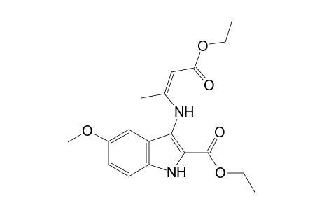 3-(2-Ethoxycarbonyl-1-methyl-vinylamino)-5-methoxy-1H-indole-2-carboxylic acid ethyl ester