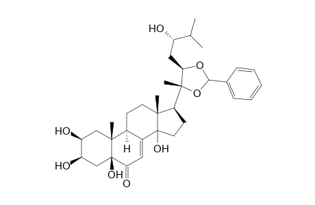 Cholest-7-en-6-one, 2,3,5,14,24-pentahydroxy-20,22-[(phenylmethylene)bis(oxy)]-, (2.beta.,3.beta.,5.beta.,22R,24S)-