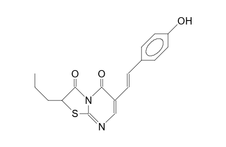 (E)-2-Propyl-6-(4-hydroxy-styryl)-5H-thiazolo(3,2-A)pyrimidin-3,5-dione
