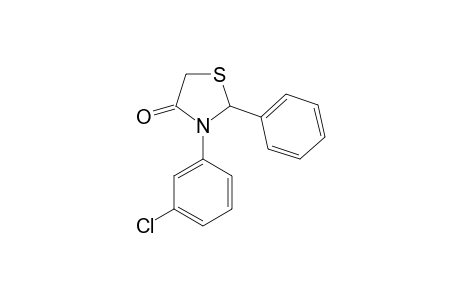 2-PHENYL-3-(3-CHLOROPHENYL)-THIAZOLIDIN-4-ONE