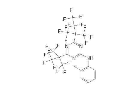 2-[2,2,3,3,3-Pentafluoro-1,1-bis(trifluoromethyl)propyl]-4-(o-toluidino)-6-[2,2,2-trifluoro-1,1-bis(trifluoromethyl)ethyl]-1,3,5-triazine