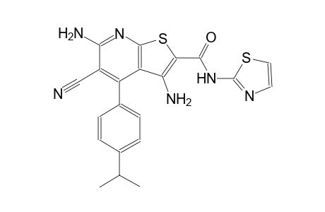 thieno[2,3-b]pyridine-2-carboxamide, 3,6-diamino-5-cyano-4-[4-(1-methylethyl)phenyl]-N-(2-thiazolyl)-