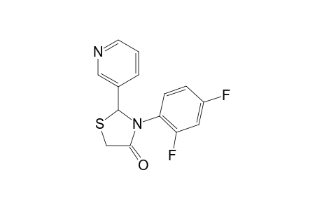 3-(2,4-difluorophenyl)-2-(3-pyridyl)-4-thiazolidinone