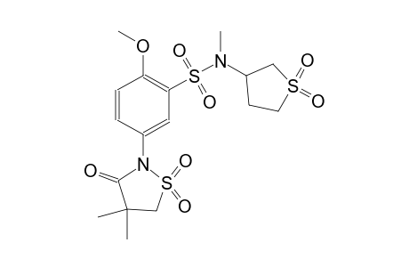 benzenesulfonamide, 5-(4,4-dimethyl-1,1-dioxido-3-oxo-2-isothiazolidinyl)-2-methoxy-N-methyl-N-(tetrahydro-1,1-dioxido-3-thienyl)-