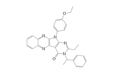 11-(4-ethoxyphenyl)-2-ethyl-3-(1-phenylethyl)-3,11-dihydro-4H-pyrimido[5',4':4,5]pyrrolo[2,3-b]quinoxalin-4-one