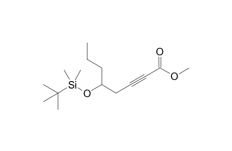 (+-)-Methyl 5-tert-butyldimethylsilyloxyoct-2-ynoate