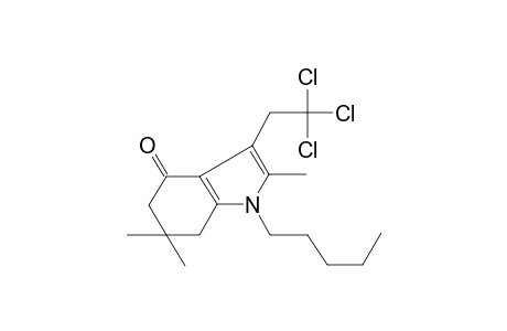 2,6,6-Trimethyl-1-pentyl-3-(2,2,2-trichloro-ethyl)-1,5,6,7-tetrahydro-indol-4-one