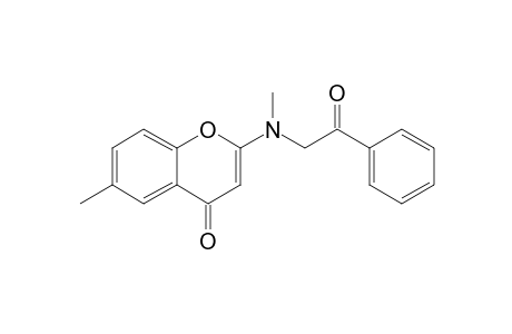 6-methyl-2-[methyl(phenacyl)amino]-1-benzopyran-4-one