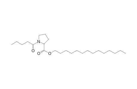 L-Proline, N-valeryl-, tetradecyl ester