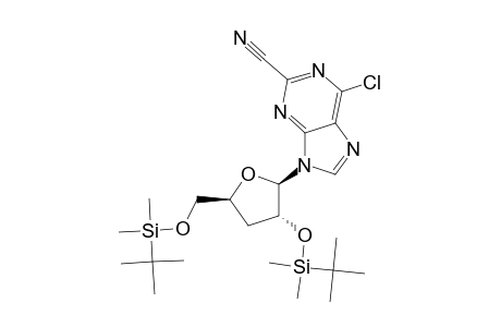 9H-Purine-2-carbonitrile, 6-chloro-9-[3-deoxy-2,5-bis-O-[(1,1-dimethylethyl)dimethylsilyl]-.beta.-D-erythro-pentofuranosyl]-