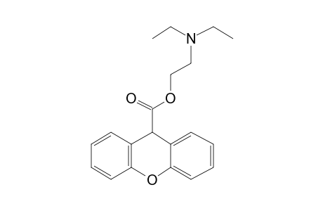 .beta.-Diethylaminoethylxathene-9-carboxylate