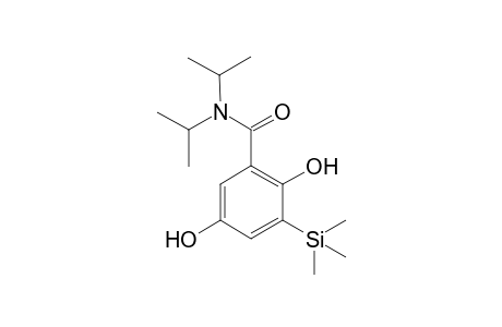 2,5-bis(oxidanyl)-N,N-di(propan-2-yl)-3-trimethylsilyl-benzamide