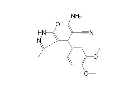 6-Amino-4-(3,4-dimethoxyphenyl)-3-methyl-1,4-dihydropyrano[2,3-c]pyrazole-5-carbonitrile